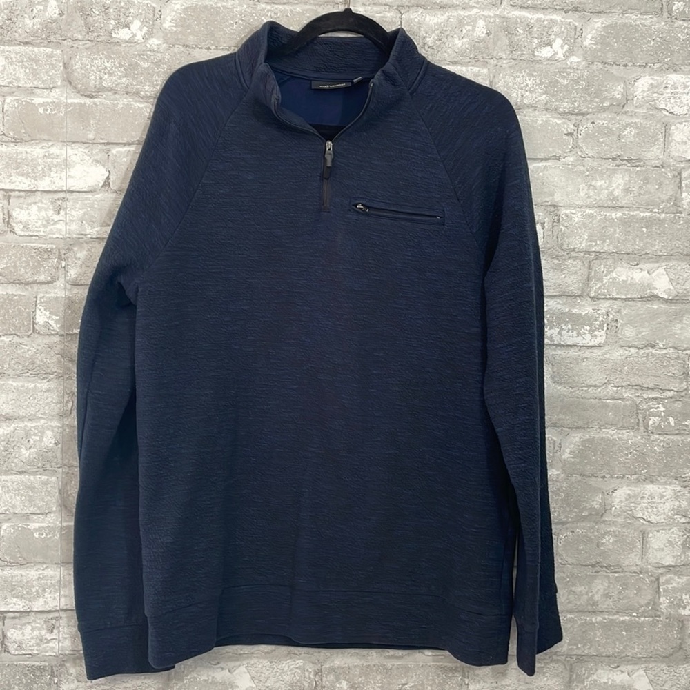 Marc Anthony Navy Textured 1/2 Zip